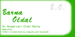 barna oldal business card